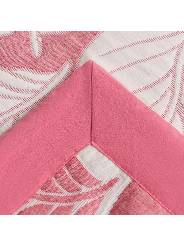 Покрывало хлопковое Этель «Листопад» 180х240±5 см, цвет розовый, 100%хлопок, 300гр/м2