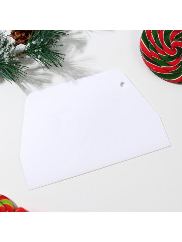 Кондитерский шпатель пластик «Снежинка», 12.2 х 0.2 х 19 см