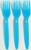 Вилка пластиковая, в наборе 6 штук, цвет голубой