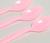 Ложка пластиковая, в наборе 6 штук, цвет розовый
