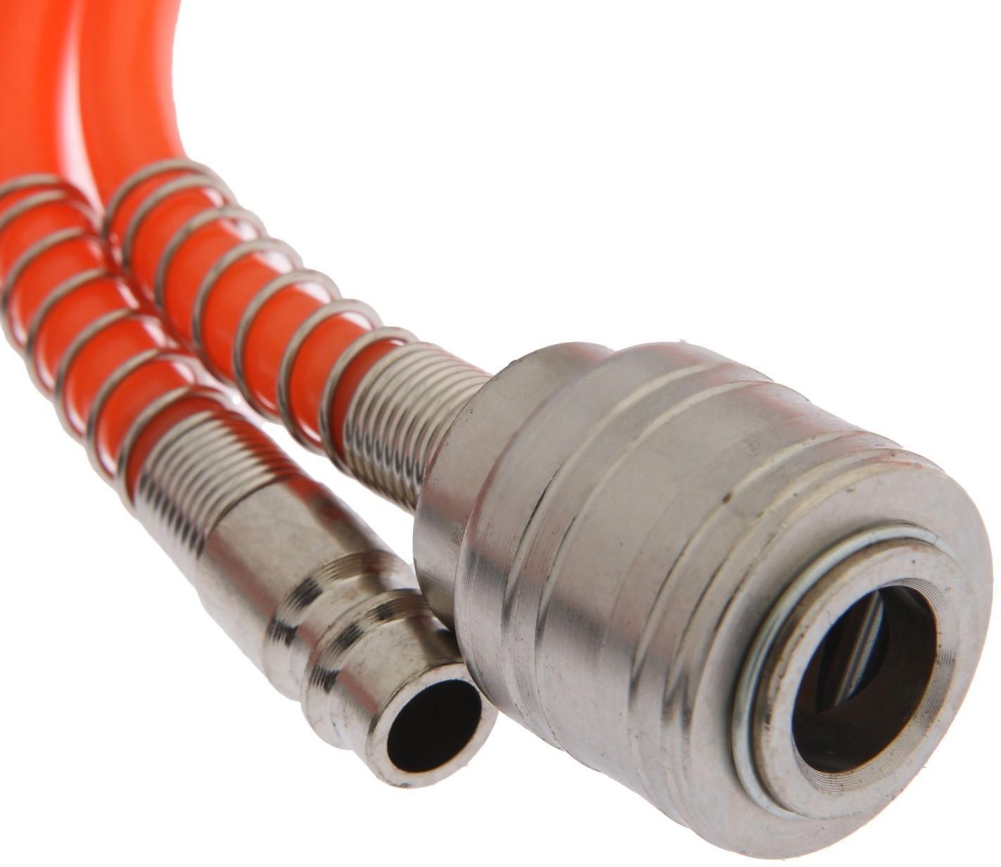 Шланг спиральный с быстросъемным соединением СЕРВИС КЛЮЧ, 70607, 1/4М, 15 м