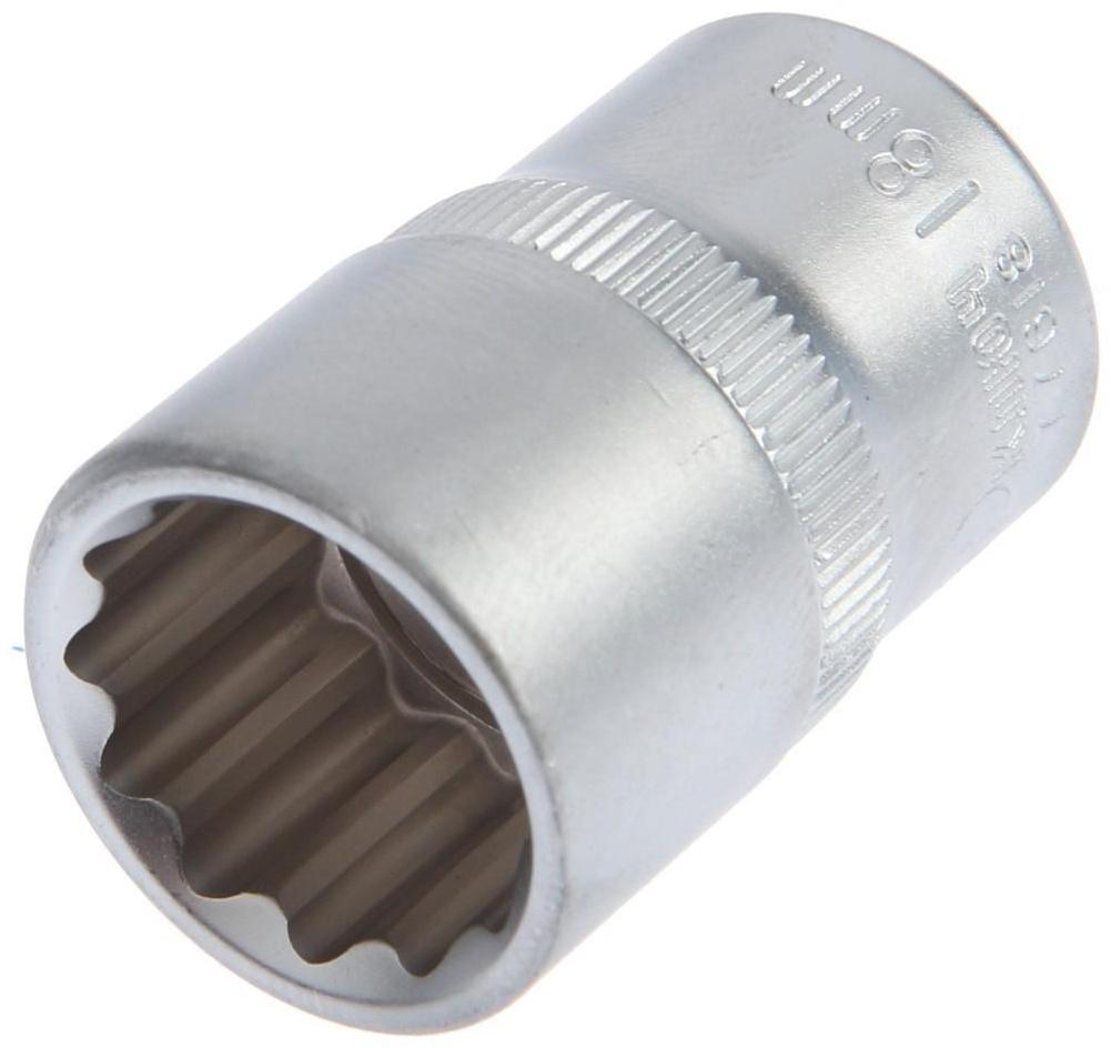 Головка торцевая СЕРВИС КЛЮЧ 77618, 12-гранная, 18 мм