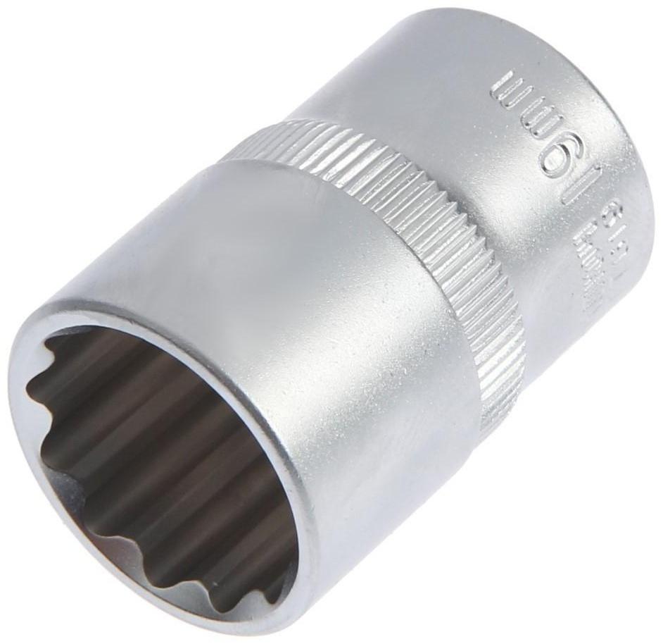 Головка торцевая СЕРВИС КЛЮЧ 77619, 12-гранная, 19 мм