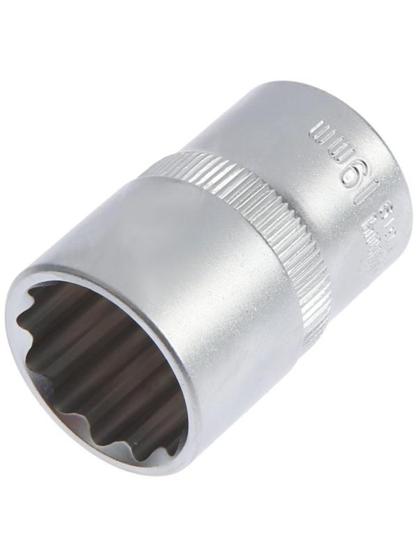 Головка торцевая СЕРВИС КЛЮЧ 77619, 12-гранная, 19 мм