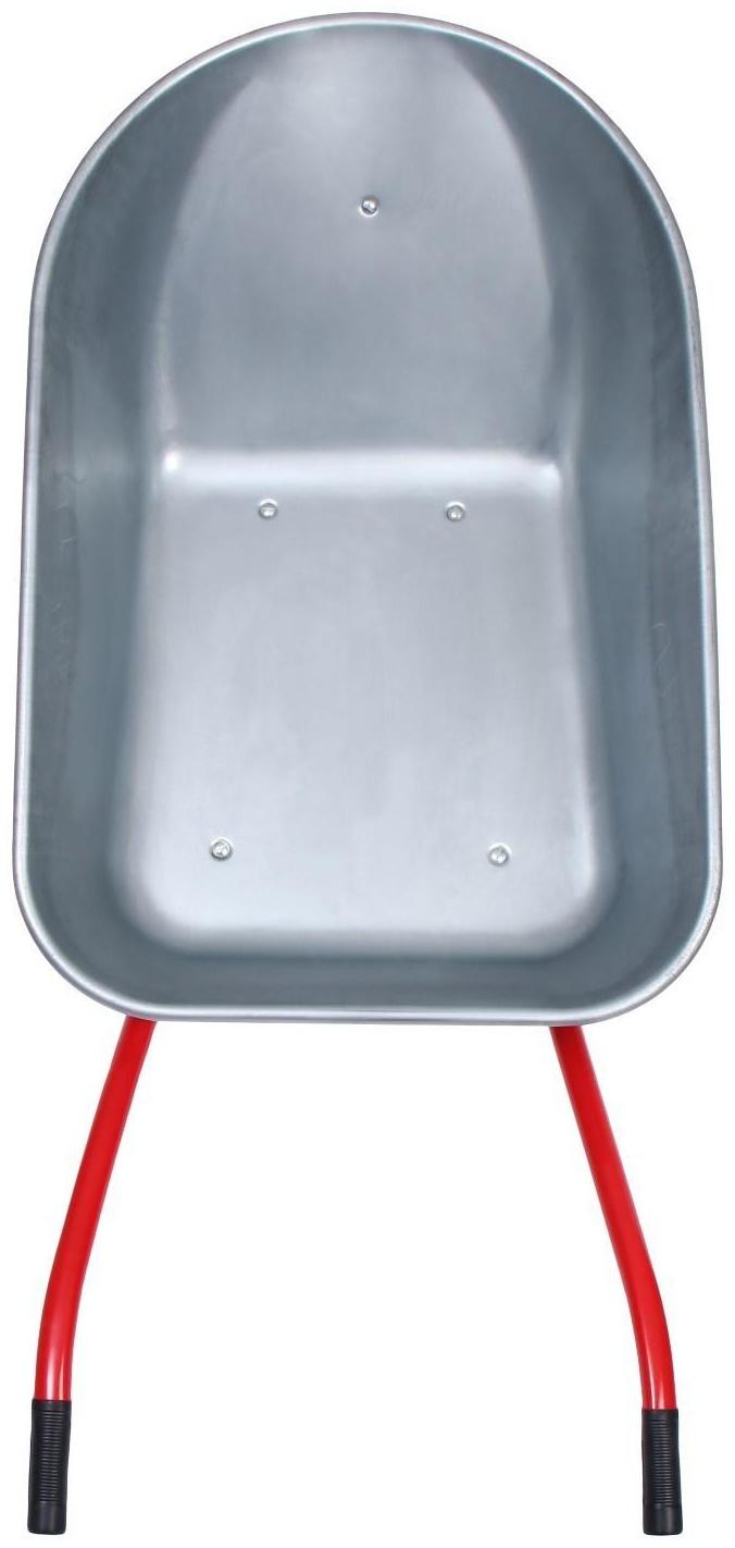 Тачка строительная, двухколёсная: груз/п 350 кг, объём 150 л, красные ручки