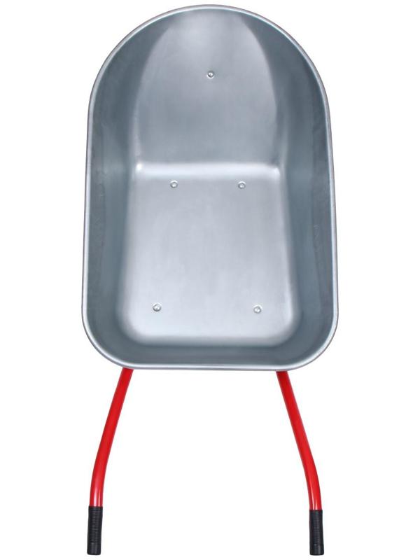 Тачка строительная, двухколёсная: груз/п 350 кг, объём 150 л, красные ручки