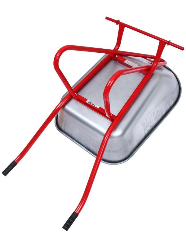 Тачка строительная, двухколёсная: груз/п 350 кг, объём 150 л, красные ручки