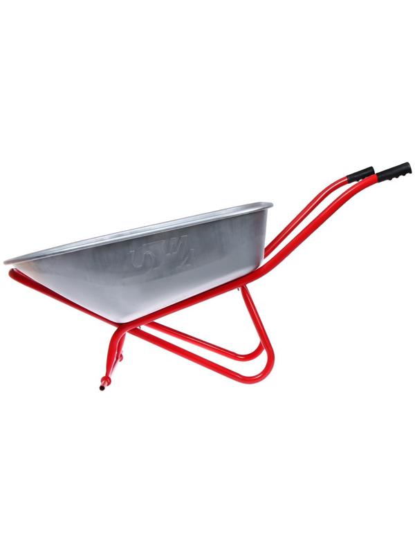 Тачка строительная, двухколёсная: груз/п 350 кг, объём 150 л, красные ручки