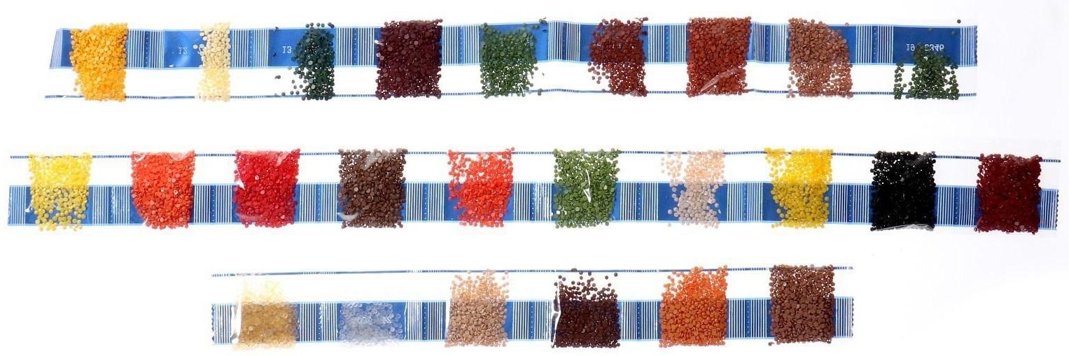 Алмазная мозаика со светящимися стразами «Котик в листьях» 20х30 см, на холсте