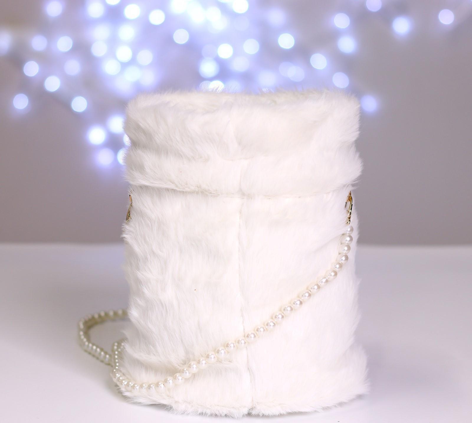 Сумка-мешок плюшевая детская «Зайка», 26х24 см