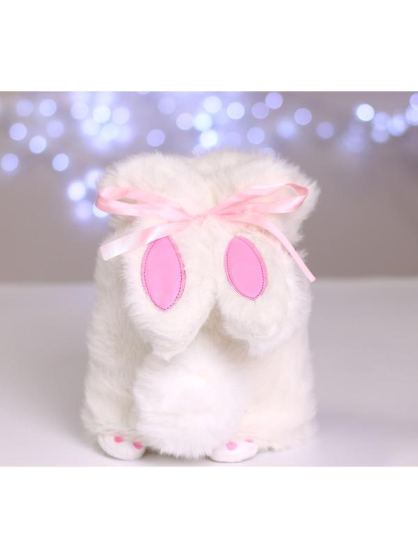 Сумка-мешок плюшевая детская «Зайка», 26х24 см