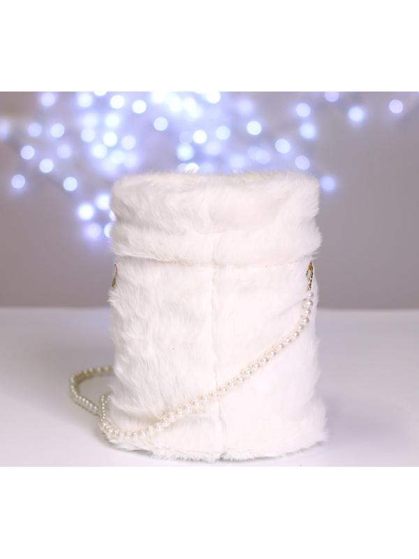 Сумка-мешок плюшевая детская «Зайка», 26х24 см