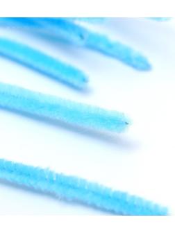 Проволока с ворсом для поделок и декора набор 50 шт., размер 1 шт. 30 × 0,6см, цввет светло-голубой