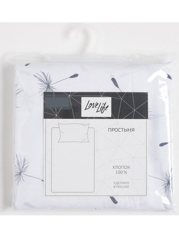 Простыня LoveLife «Одуванчики» 150х220 см, 100% хлопок, поплин, 125 г/м²