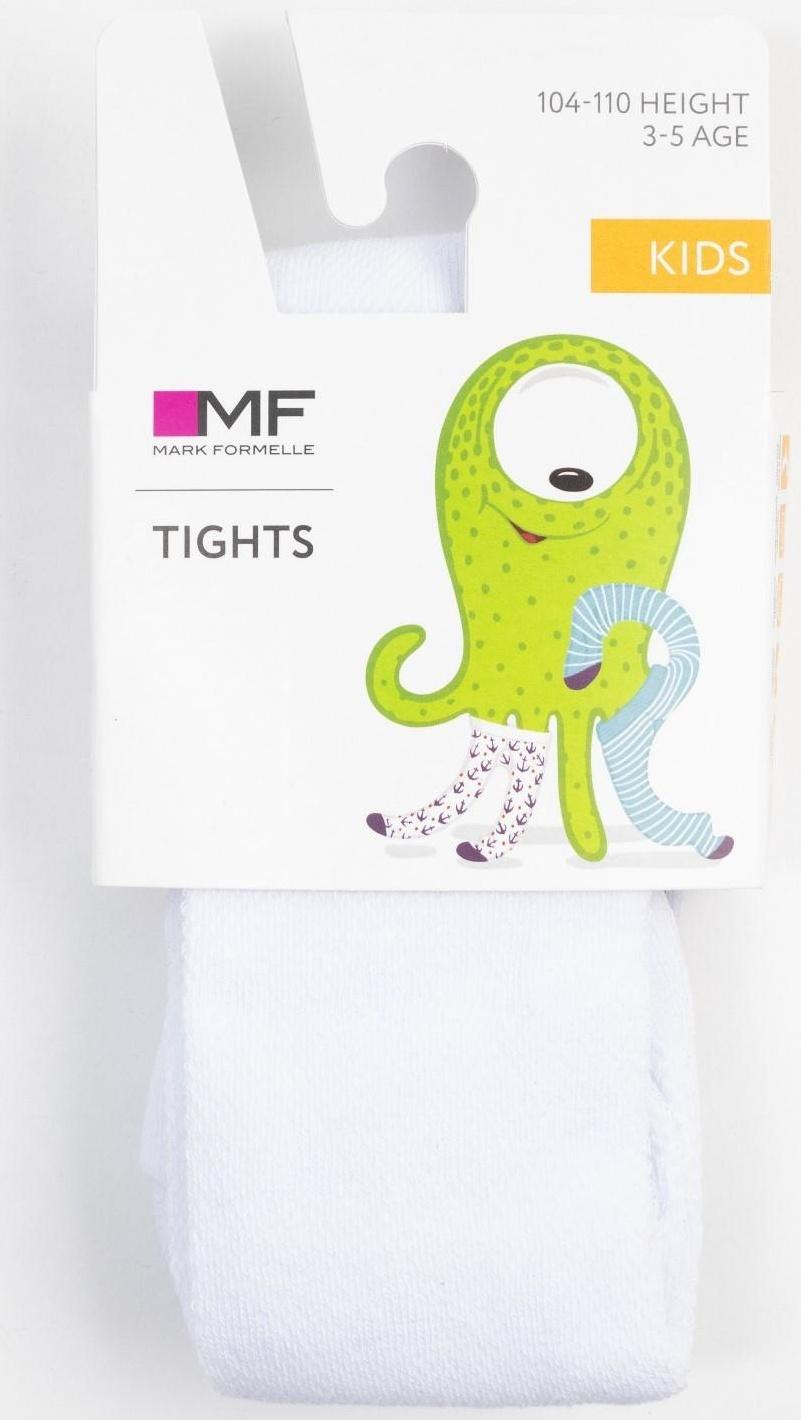 Колготки детские, цвет белый, рост 116-122