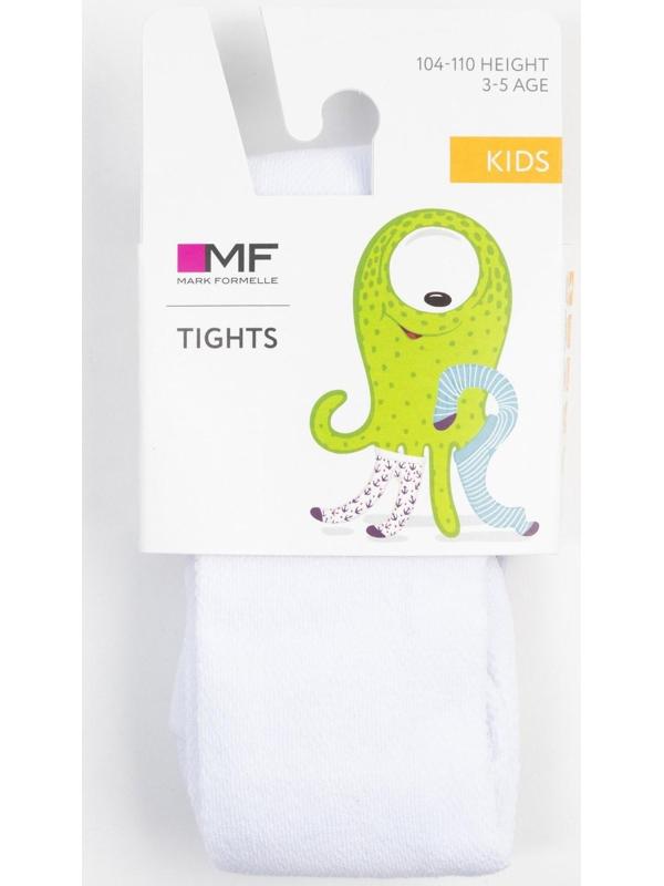 Колготки детские, цвет белый, рост 116-122