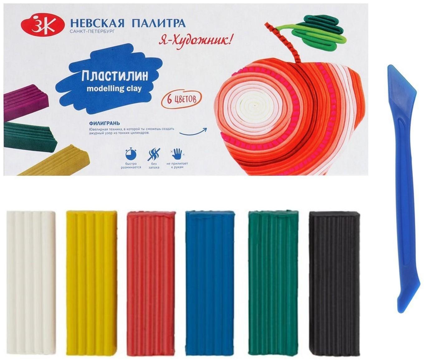 Пластилин 6 цветов 