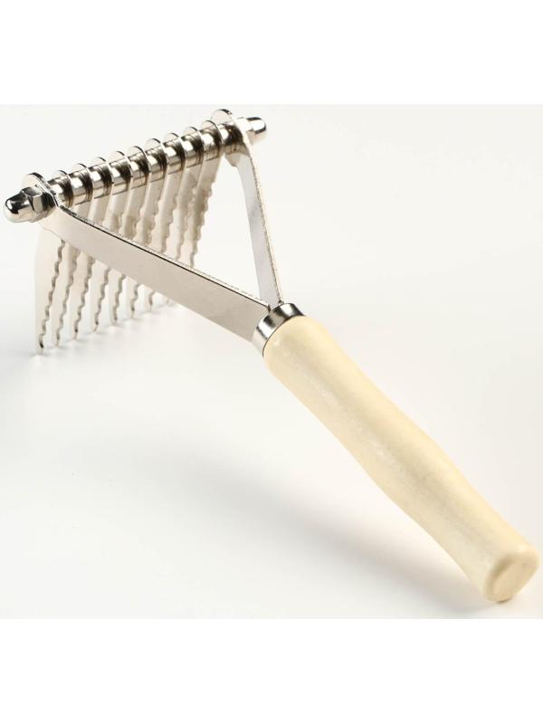 Колтунорез-грабли Wood, 9 лезвий, деревянная ручка