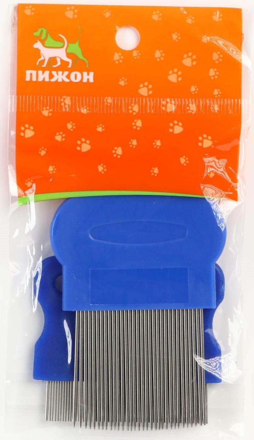 Набор из 2 расчесок-гребешков, с короткими и длинными зубьями, синий