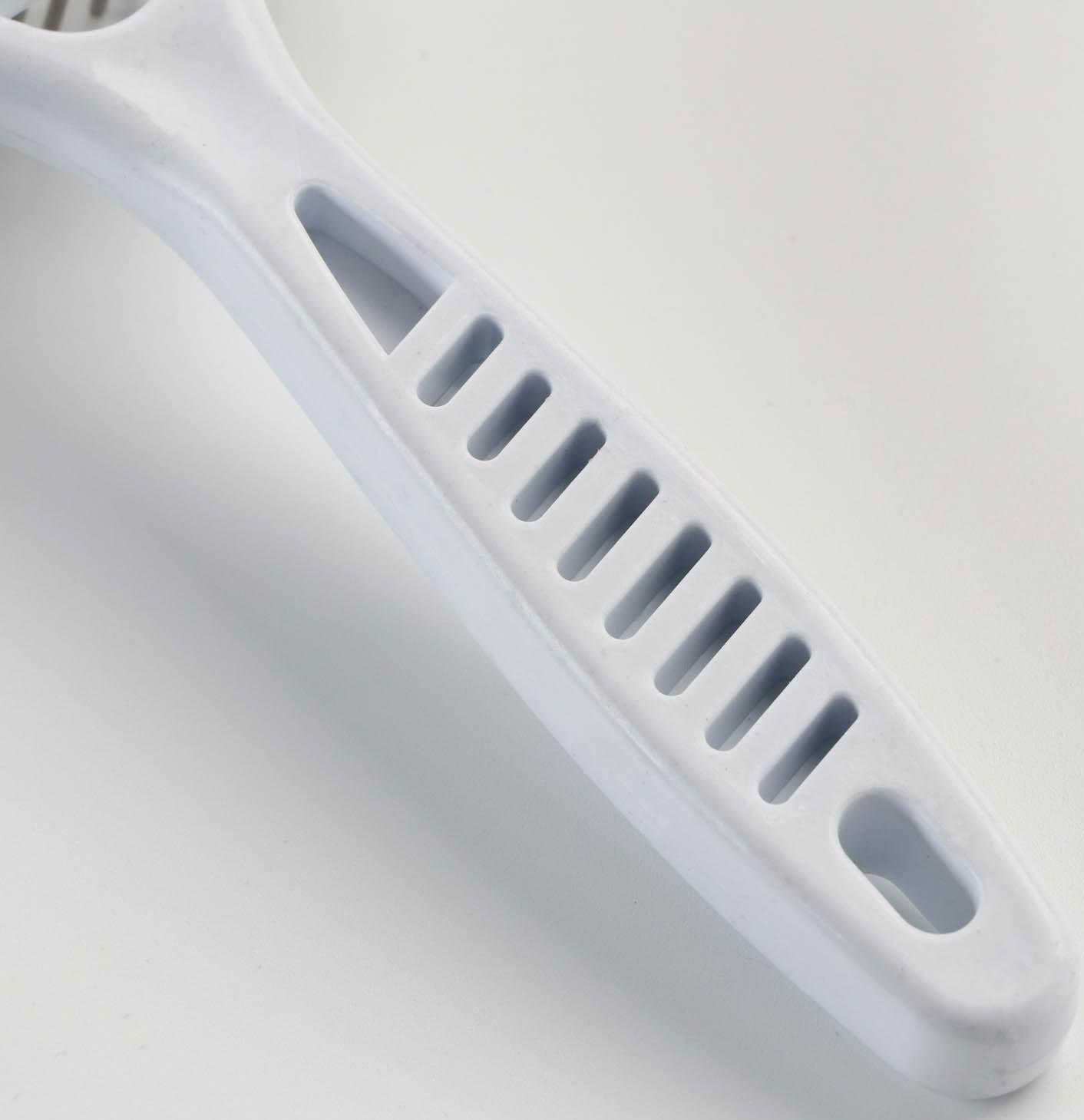 Расчёска-грабли 2-рядная, 13,5 х 8,8 см, белая