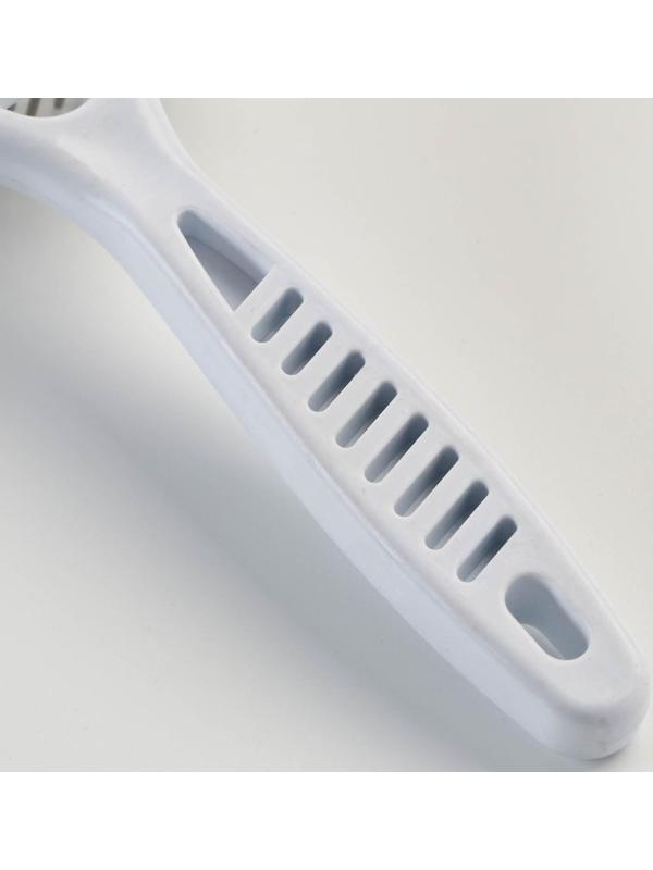 Расчёска-грабли 2-рядная, 13,5 х 8,8 см, белая
