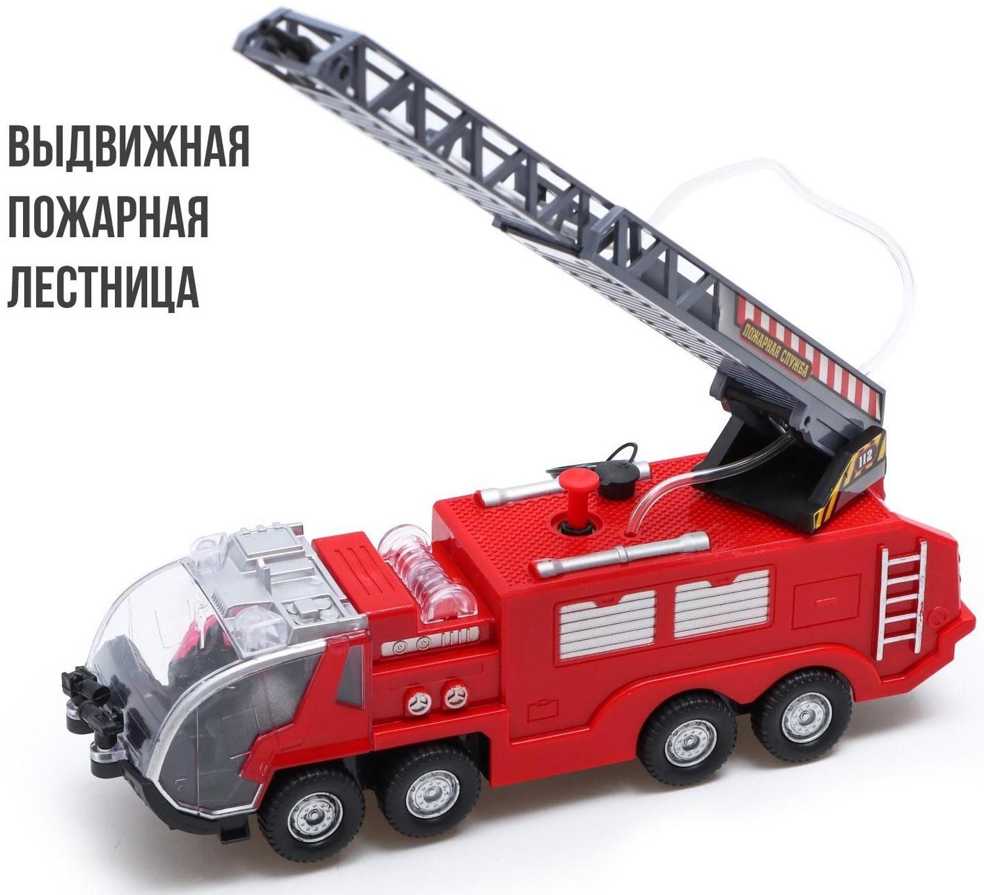 Машина «Пожарная», стреляет водой, русская озвучка, световые и звуковые эффекты