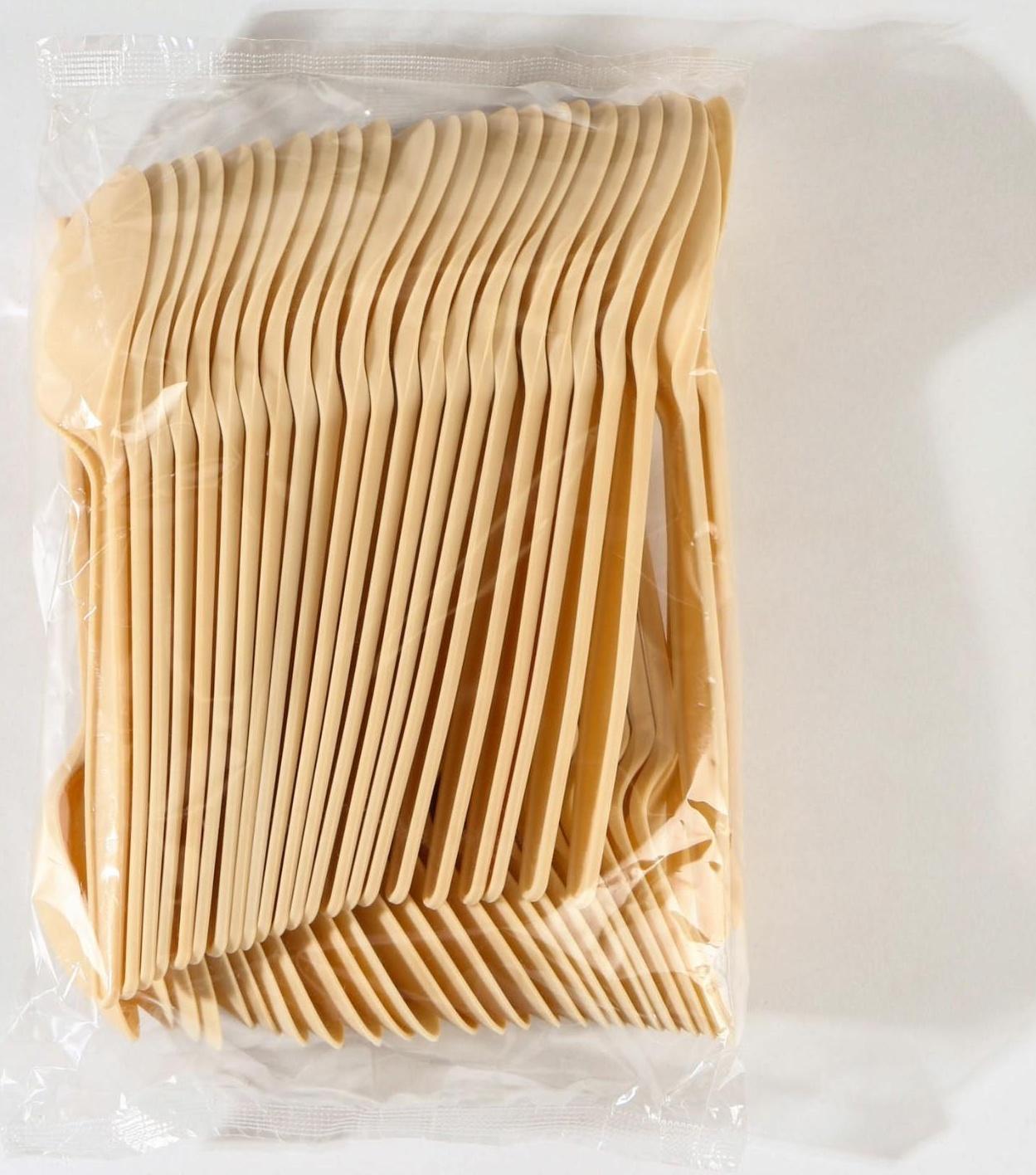 Ложка столовая одноразовая «БИО ЭКО премиум M», цвет бежевый