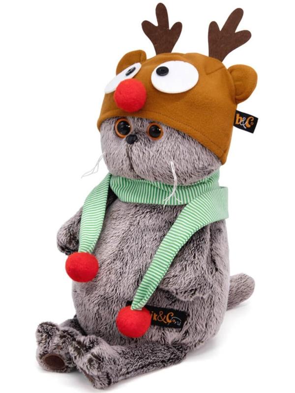 Мягкая игрушка «Басик в шапке. Олень», 25 см