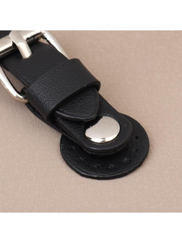 Застёжка для сумки на кнопке, 8 × 3 см, цвет чёрный