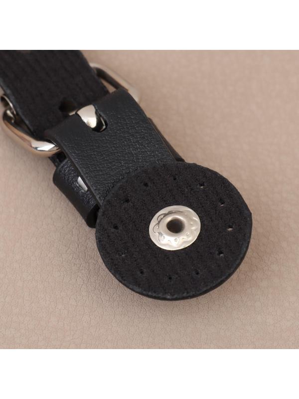 Застёжка для сумки на кнопке, 8 × 3 см, цвет чёрный