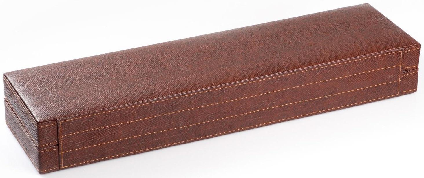 Набор шампуров в коробке из эко-кожи 