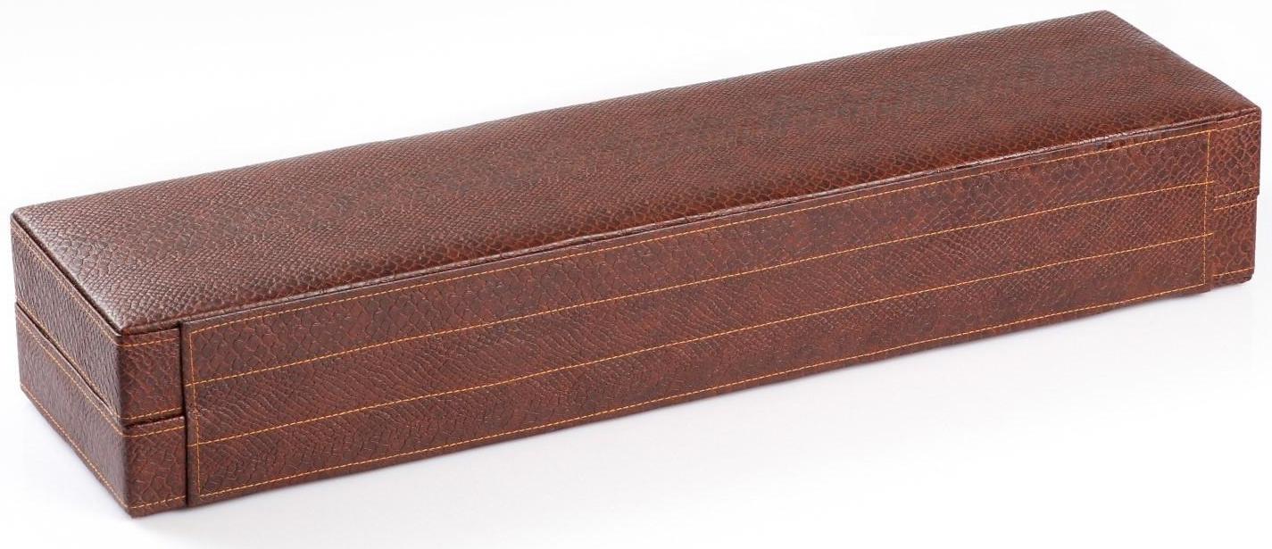 Набор шампуров в коробке из эко-кожи 