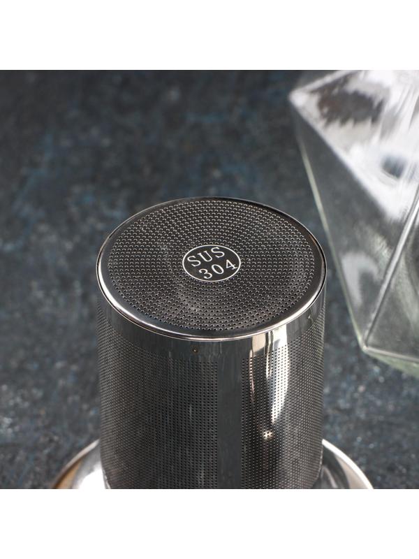 Чайник стеклянный заварочный с бамбуковой крышкой и металлическим ситом «Октогон», 1,5 л