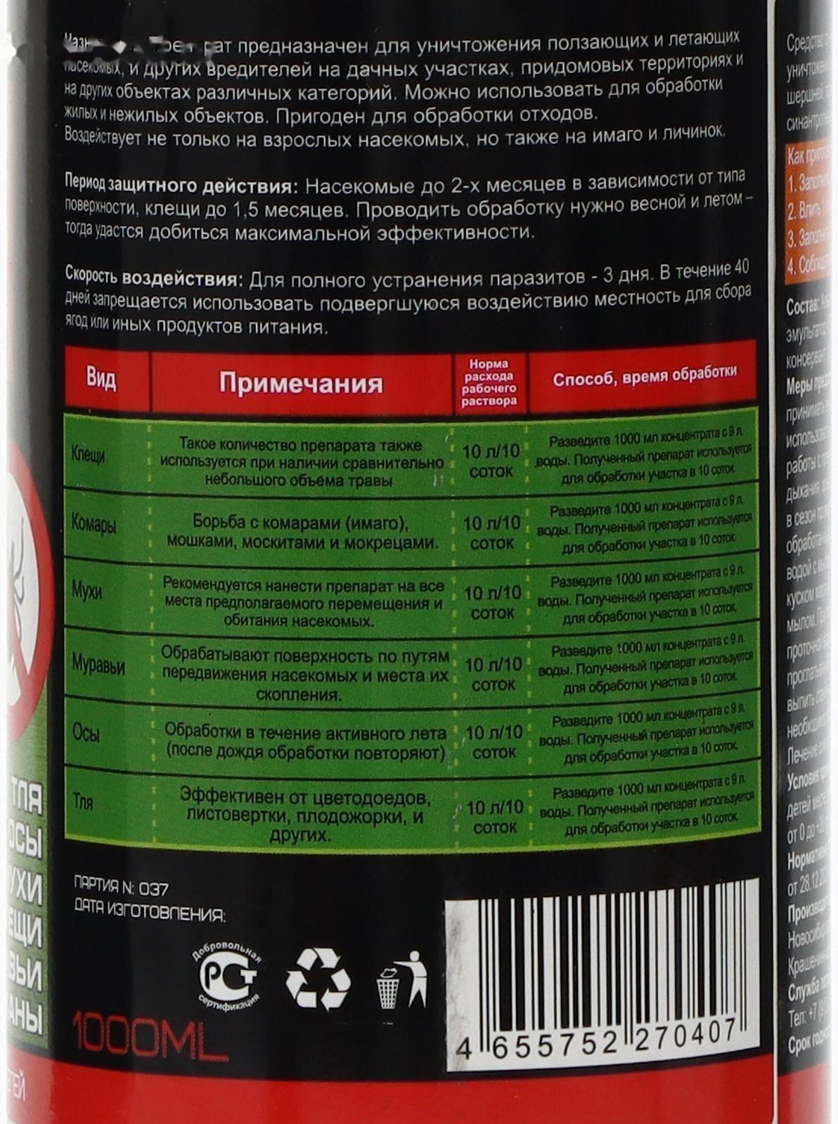 Концентрат от садовых вредителей 