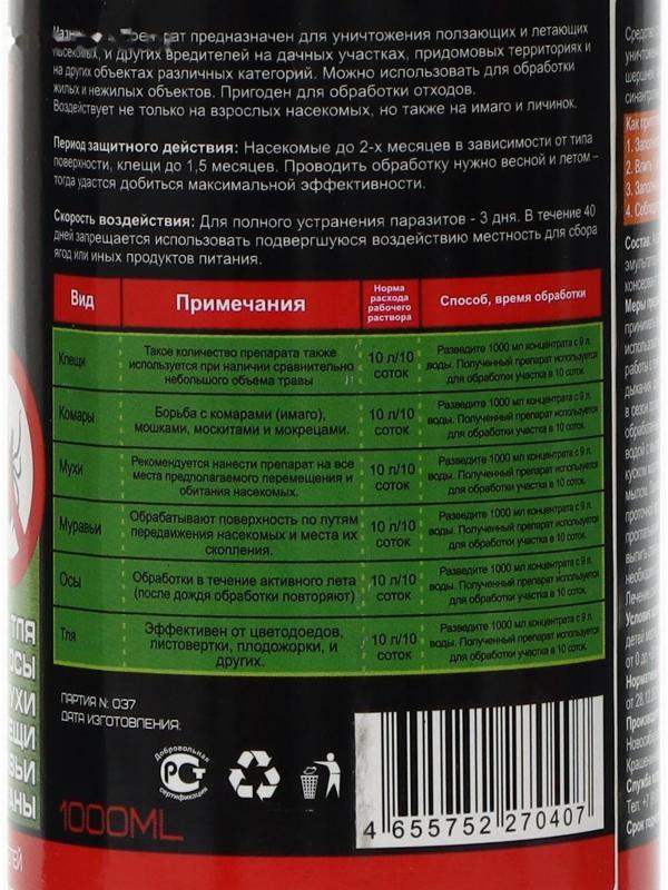 Концентрат от садовых вредителей 