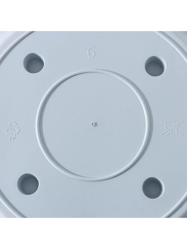 Горшок для цветов с поддоном «Сильвер ЭКО», 7,2 л, d=28 см, цвет светло-серый