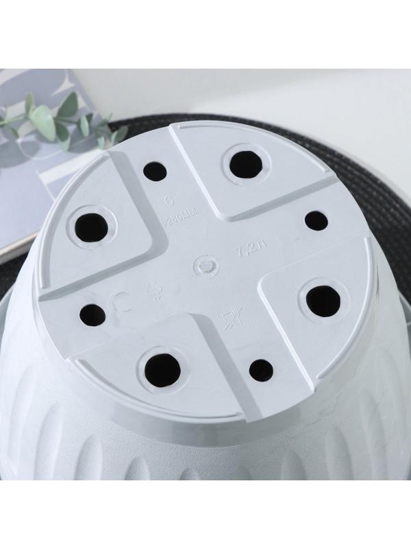 Горшок для цветов с поддоном «Сильвер ЭКО», 7,2 л, d=28 см, цвет светло-серый