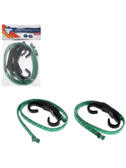 Резинка для крепления багажа Nova Bright, 0,8 м, пластиковые крючки, набор 2 шт