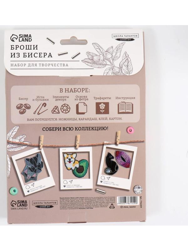 Вышивка бисером «Ромб и планета», брошь