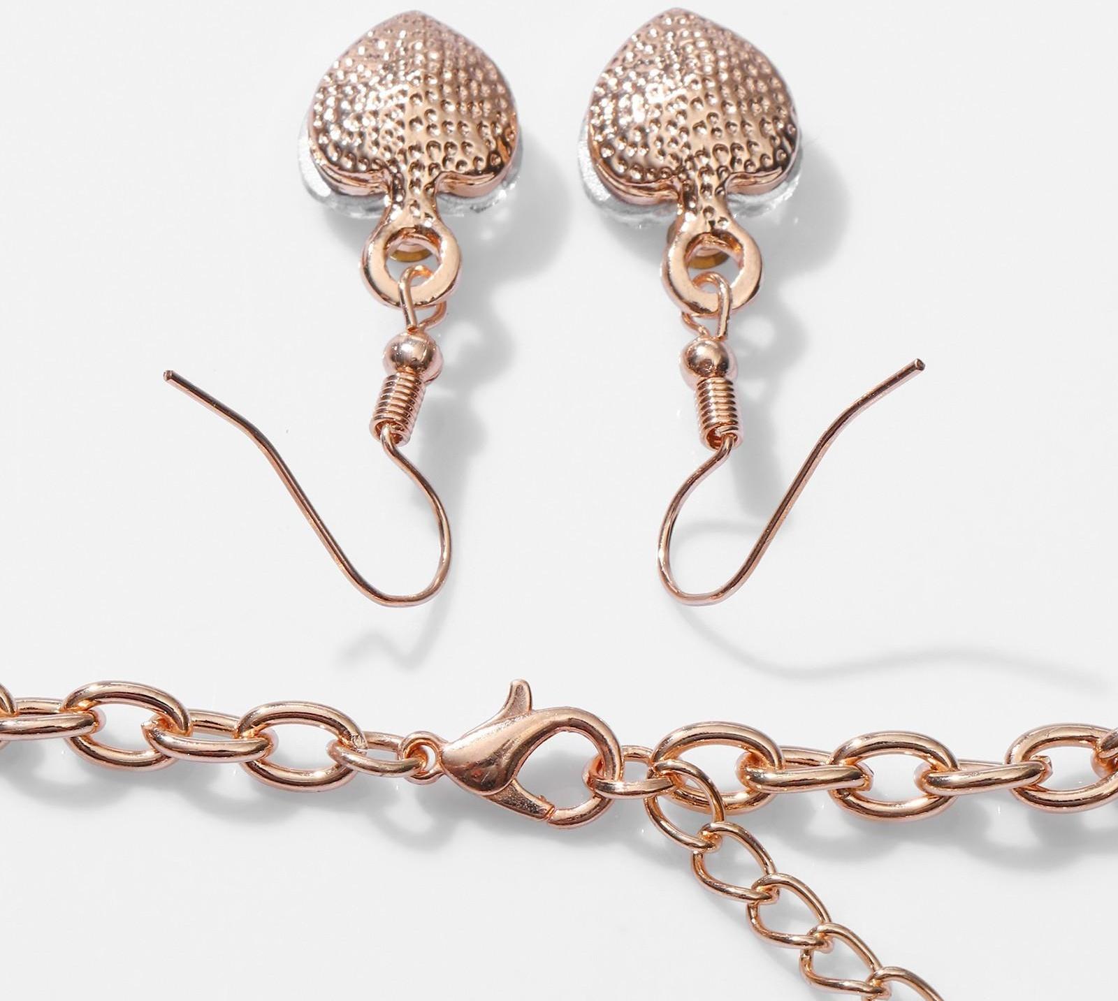 Набор 2 предмета: серьги, колье 