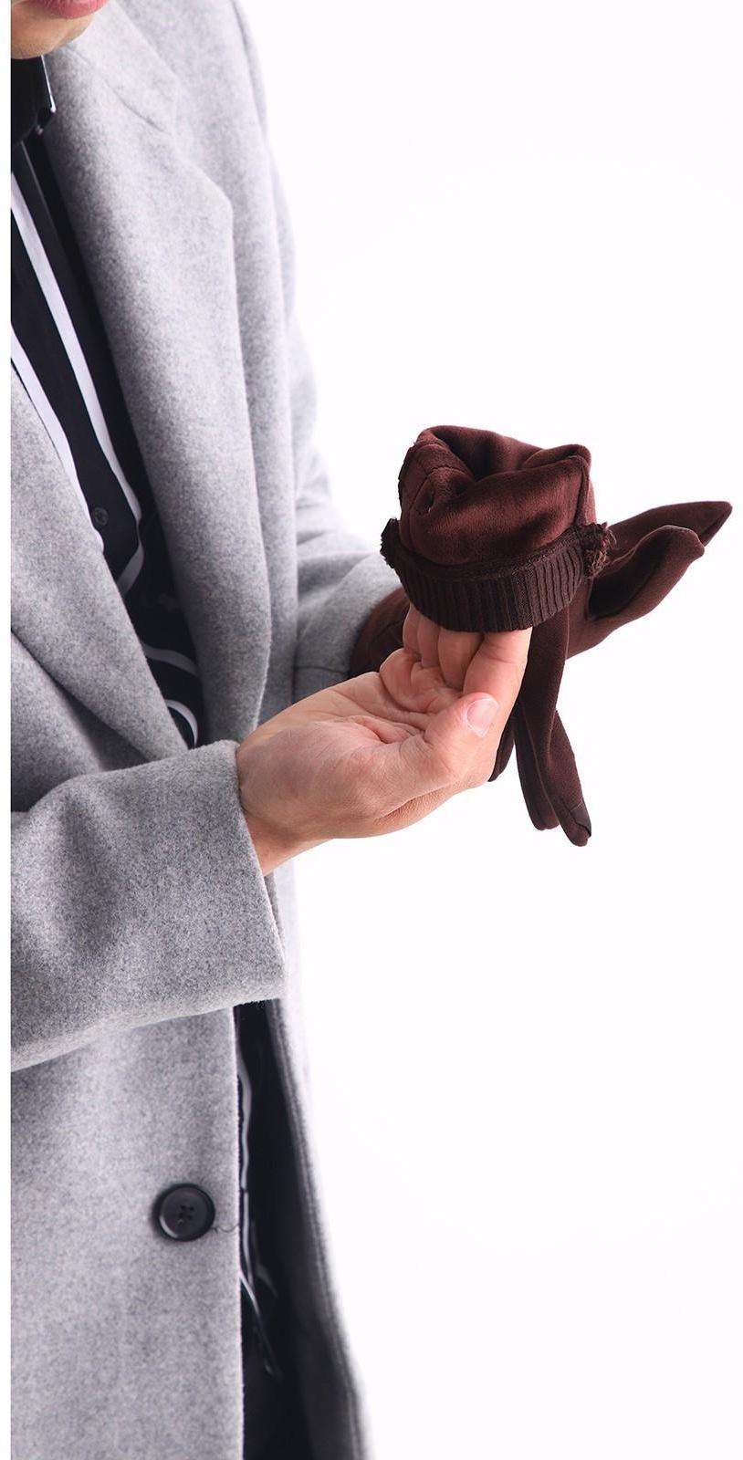 Перчатки мужские, цвет коричневый, безразмерные