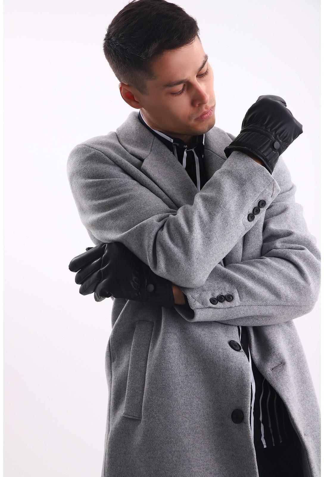 Перчатки мужские, цвет чёрный, безразмерные