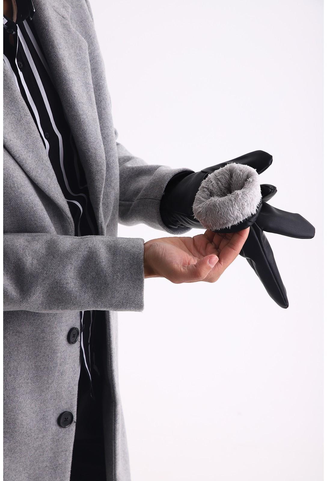 Перчатки мужские, цвет чёрный, безразмерные