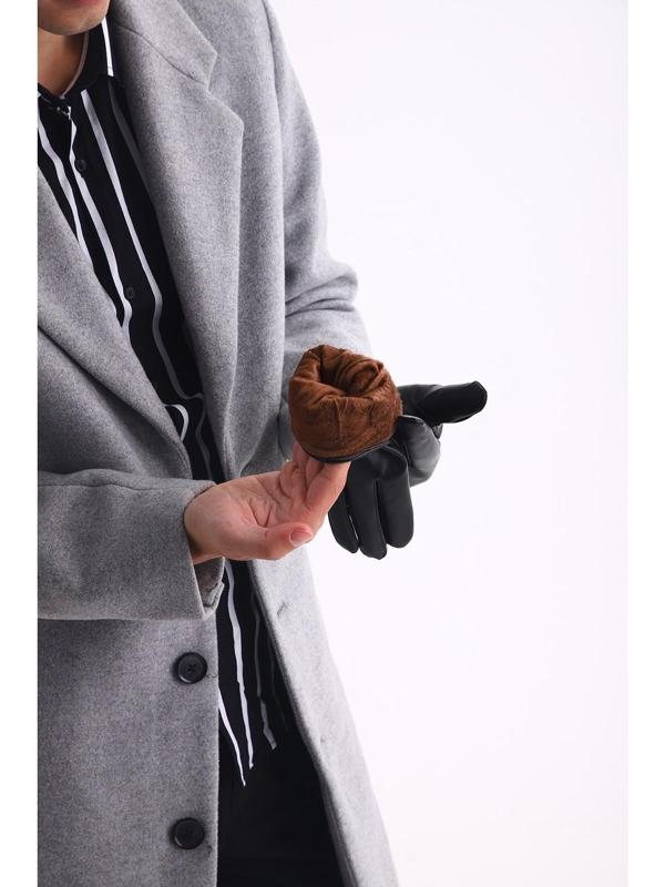 Перчатки мужские, безразмерные, цвет чёрный