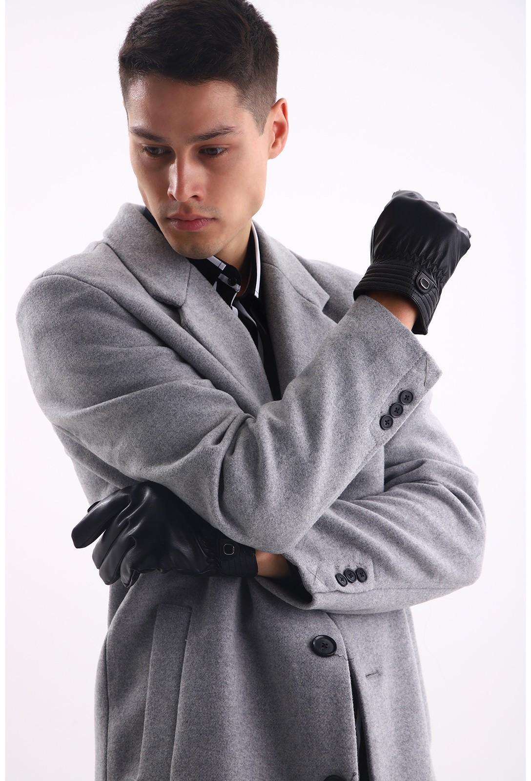 Перчатки мужские, цвет чёрный, безразмерные