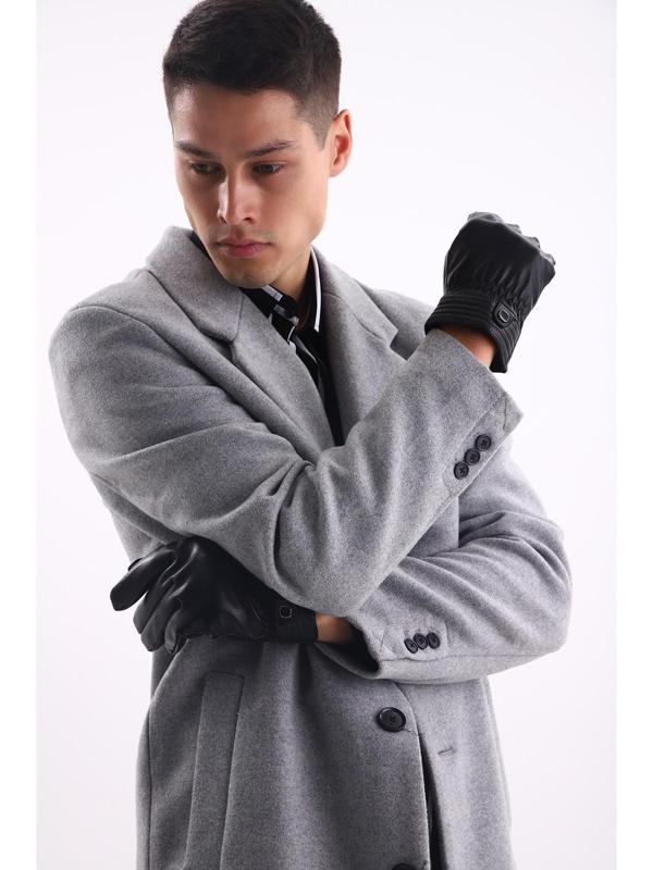 Перчатки мужские, цвет чёрный, безразмерные