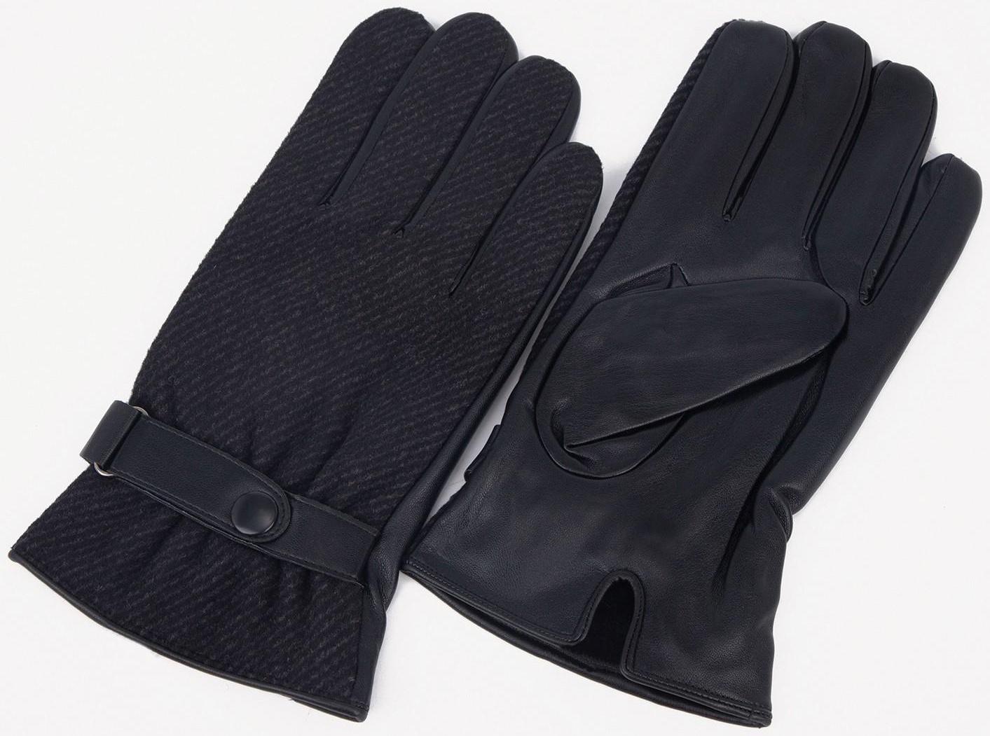 Перчатки мужские, цвет чёрный, безразмерные