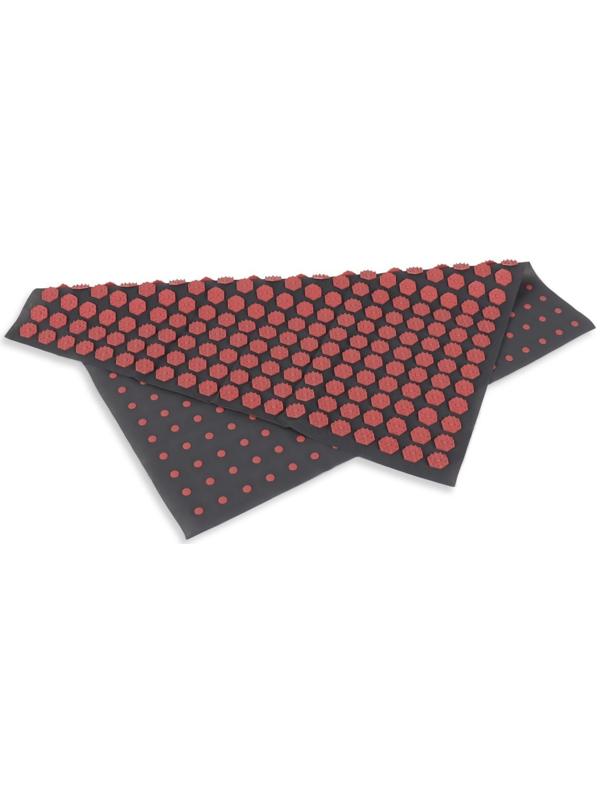 Ипликатор-коврик, основа спанбонд, 360 модулей, 56 × 62 см, цвет тёмно-серый/розовый