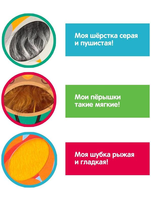 Развивающий набор «Животные леса», тактильные карточки