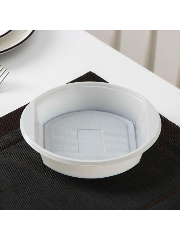 Набор одноразовой посуды на 6 персон «Биг-Пак №1», тарелки глубокие, тарелки плоские, стаканчики: 200 мл, 300 мл, 500 мл, вилки, ножи, ложки, трубочки, бумажные салфетки, зубочистки, цвет белый